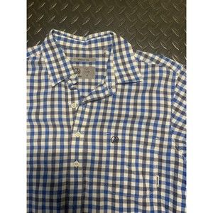 Swanndri Original Checked Wool Shirt,S.‎ Showerproof, Blue Grey WHITE Excellent